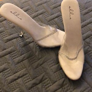 Ellie clear bikini figure competition heels 8.5